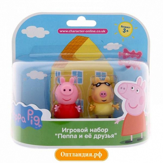 28817 Игровой набор "Пеппа и Педро"5см.(могут сидеть, стоять, двигать ручками и ножками)