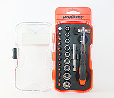 Набор отвертка + 12 бит + 9 насадок