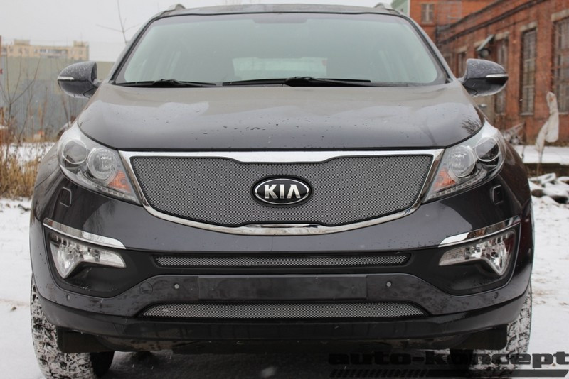 Защита радиатора KIA Sportage 2010-2016 chrome середина