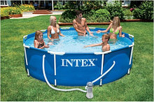Каркасный сборный бассейн Intex Metal Frame Pool. 305 х 76 см. с фильтром