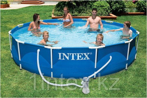 Каркасный сборный бассейн Intex Metal Frame Pool. 366 х 76см. с фильтром, 28212