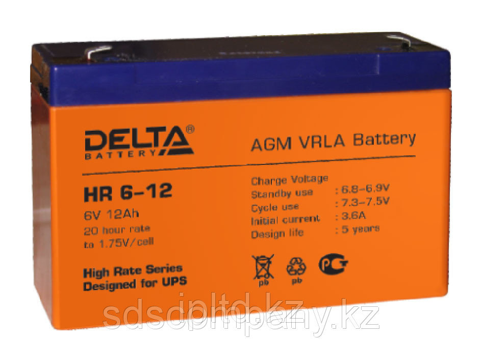 Delta аккумуляторная батарея HR6-12 - фото 1 - id-p3063836