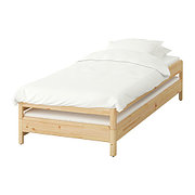 Кровать штабелируемая УТОКЕР сосна с 2 матрасами Мосхульт ИКЕА, IKEA