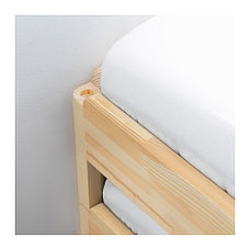 Кровать штабелируемая УТОКЕР сосна с 2 матрасами Мосхульт ИКЕА, IKEA, фото 3