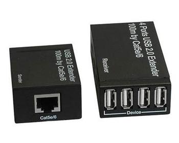 Удлинитель USB 2.0, UTP Extender, 100m,  (4 usb - port) с драйверами