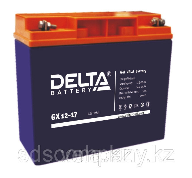 Гелевая аккумуляторная батарея Delta 17 А/ч GX12-17