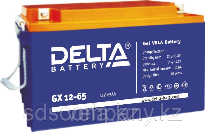 Гелевая аккумуляторная батарея Delta 65 А/ч GX12-65