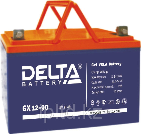 Гелевая аккумуляторная батарея Delta 90 А/ч GX12-90