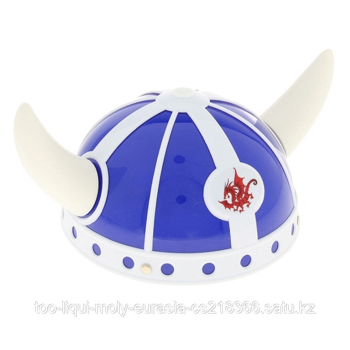 Шлем с рогами "Дракон", цвет сине-белый - фото 1 - id-p47040808