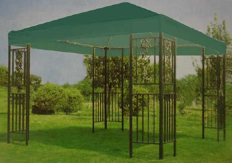 Садовый павильон со шторами ( 3x3м), зеленый - фото 1 - id-p3065452