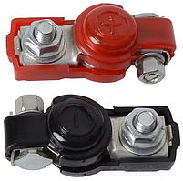 Клеммы аккумуляторные стальные с гальванопокрытием и колпачком