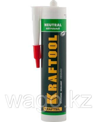ГЕРМЕТИК СИЛИКОНОВЫЙ KRAFTOOL 41257-0, БЕЛЫЙ, НЕЙТРАЛЬНЫЙ, 300 МЛ, фото 2