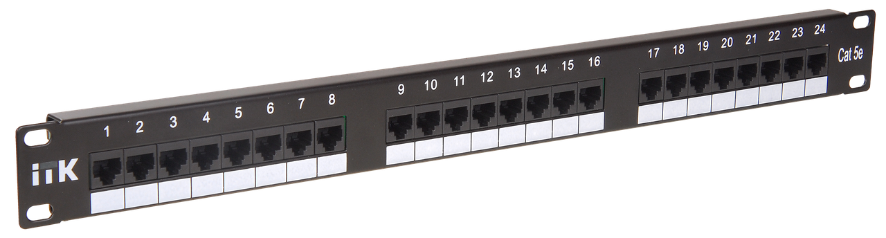 ITK 1U патч-панель кат.5Е UTP, 24 порта (IDC Krone)