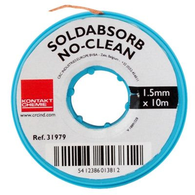 Soldabsorb No Clean 10м х 1,5 мм Медная оплетка для удаления припоя KONTAKT CHEMIE - фото 1 - id-p50504849
