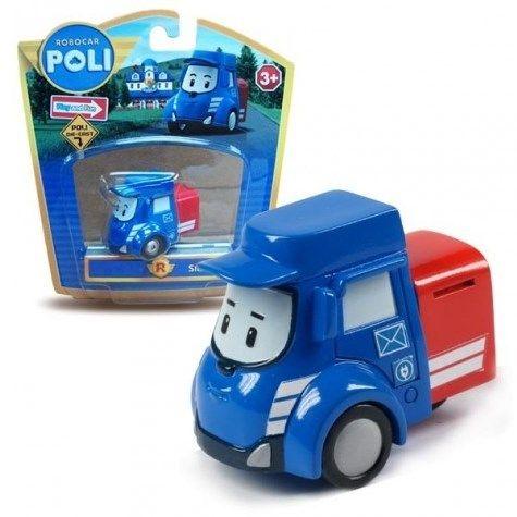 Почтальон Пости металлическая машинка 6 см Робокар Поли Robocar Poli 83178