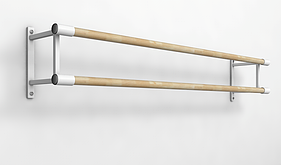 Балетный станок двухрядный настенный 3м-3,6м