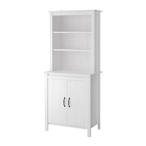 Шкаф высокий с дверями БРУСАЛИ белый ИКЕА, IKEA