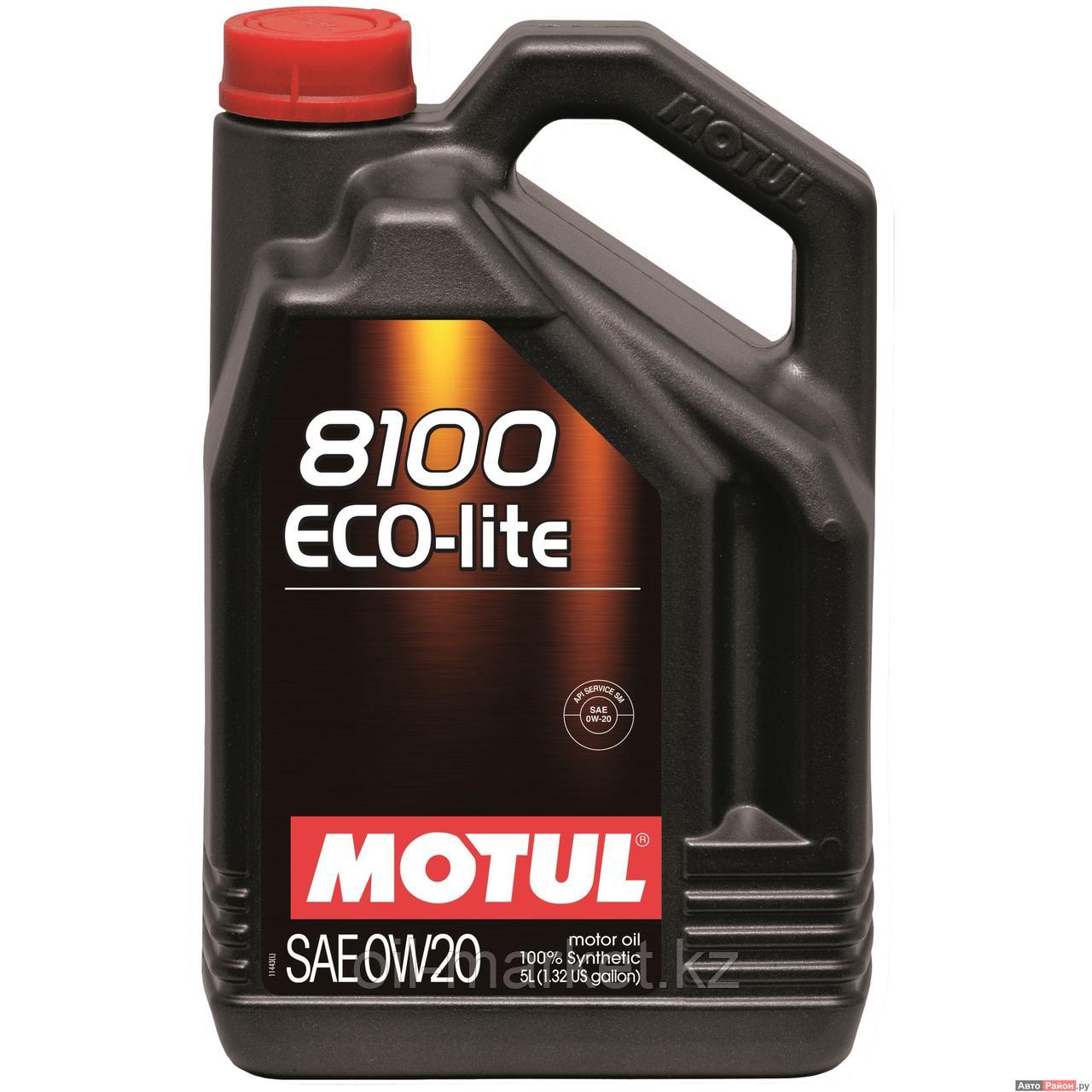 MOTUL Моторное масло 8100 Eco-lite 0W-20 5л - фото 1 - id-p43289561
