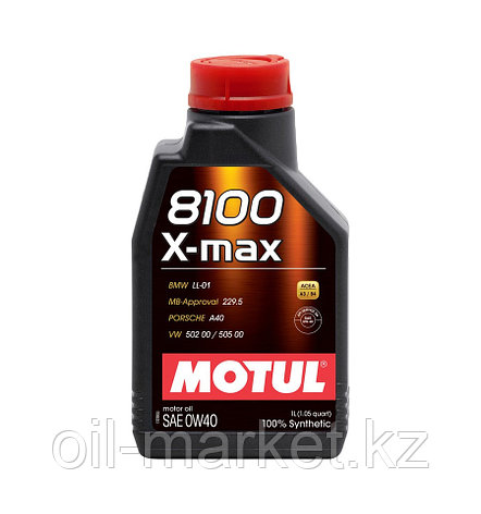 Моторное масло MOTUL 8100 X-max 0W-40 1л, фото 1