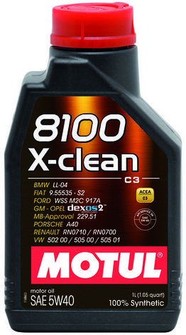 Моторное масло MOTUL 8100 X-clean 5W-40 1л, фото 2