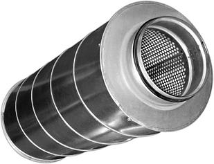 Шумоглушители для круглых воздуховодов диаметром 100 мм.