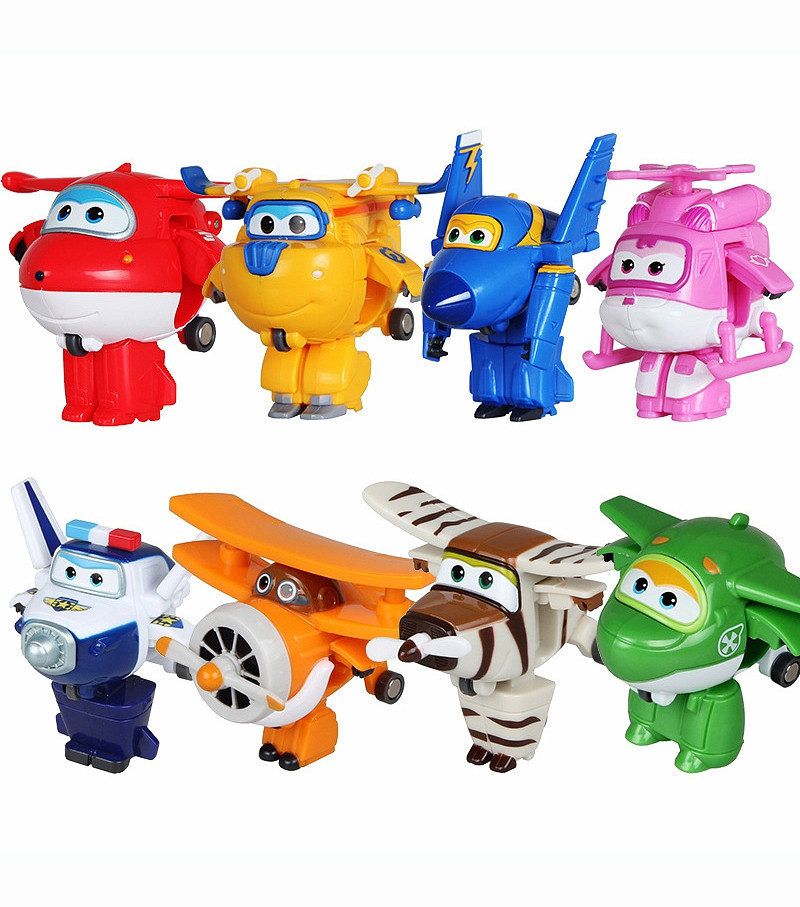 Набор - Команда Аэропорта - 8 мини-трансформеров и 7 фигурок Super Wings YW710640