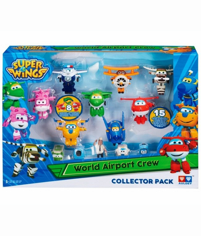 Набор - Команда Аэропорта - 8 мини-трансформеров и 7 фигурок Super Wings YW710640