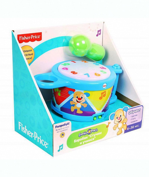 Fisher Price Музыкальный барабан "Стучим и смеемся"