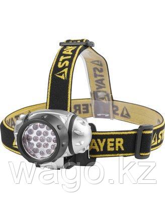 Фонарь налобный светодиодный, 19LED, 4 режима, 3ААА, Stayer TOPLight, фото 2