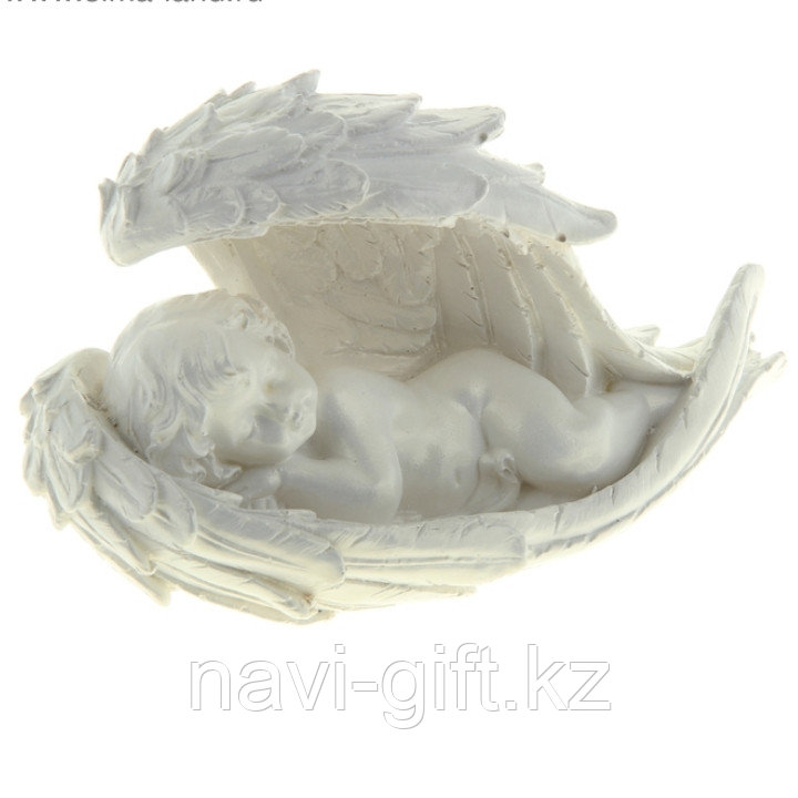 Сувенир "Ангел в крыле" белый, 10 см × 23 см × 13 см