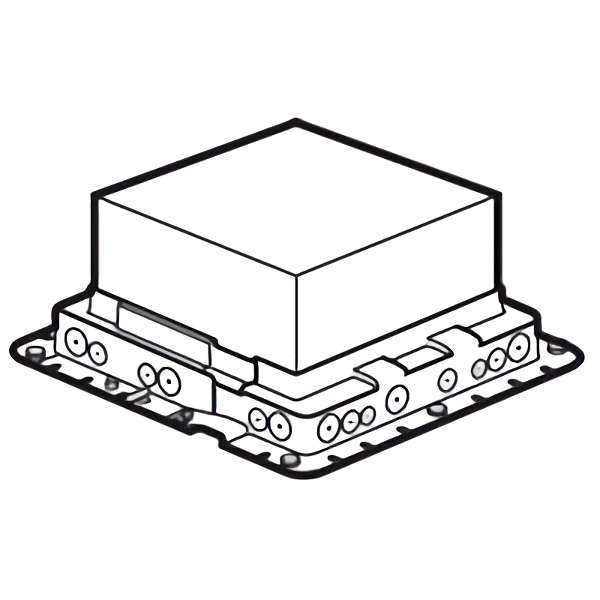 Монтажная коробка для бетонных полов, 18 модулей - фото 1 - id-p47255889