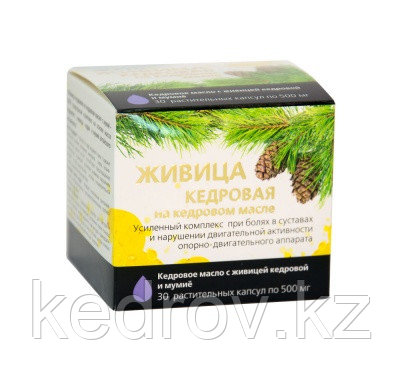 Живица кедровая на кедровом масле с мумие капсулы №30*0,5г