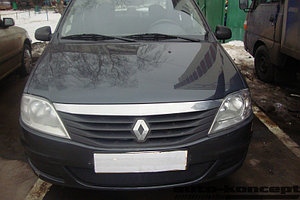 Защита радиатора Renault Logan 2010-2014 black