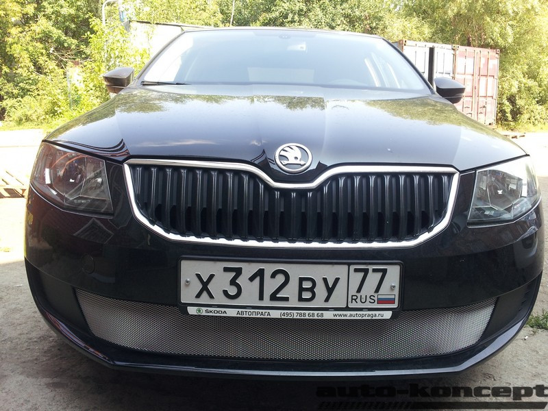 Защита радиатора Skoda Octavia А7 Active 2013-2017 chrome