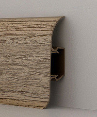 Плинтус с мягким краем KronPlast 522 Дуб дымчатый 2500*57