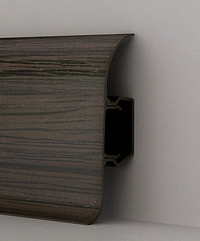 Плинтус с мягким краем KronPlast 533 Венге перуанский 2500*57***