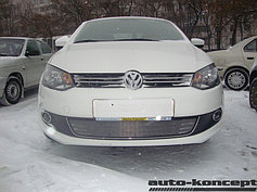 Защитно-декоративные решётки радиатора Volkswagen Polo Sedan 2010-2014