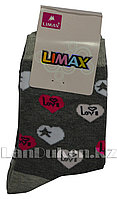 Детские носки Limax 31-34 серые с сердечками