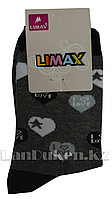 Детские носки Limax 31-34 темно-серые с сердечками