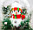 Новогодний снеговик в белой корзинке, 30 см, фото 2