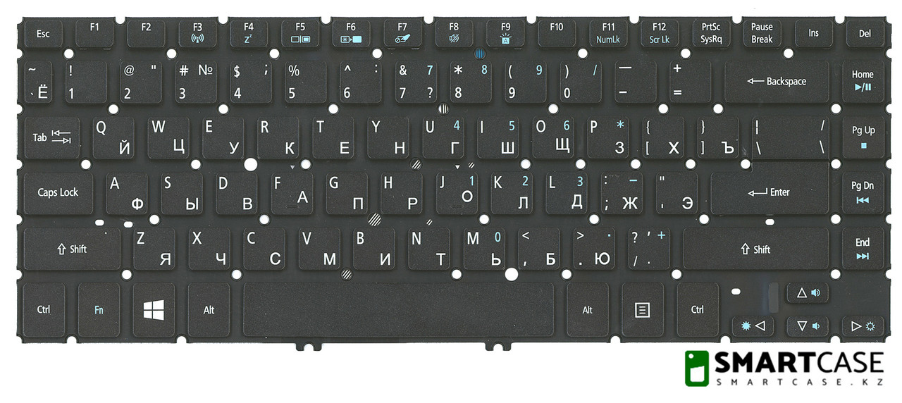 Клавиатура для ноутбука Acer Aspire M5-481TG (черная, RU) - фото 2 - id-p47288915