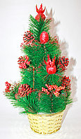 Новогодняя елочка с красными шишками, 40 см