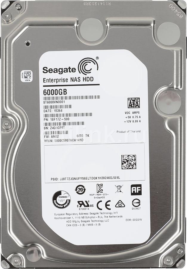 Жесткий диск для высокопроизводительных Enterprise NAS систем 6Tb HDD Seagate SATA,  ST6000VN0001