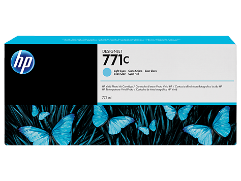 Струйный картридж HP 771c (Оригинальный, Голубой - Cyan) B6Y12A