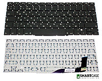 Клавиатура для ноутбука Apple MacBook PRO A1398 (черная с подсветкой, RU)