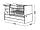 Кроватка-транформер СКВ 5 поперечный маятник Венге/Белый ЖИРАФ фотопечать, фото 2