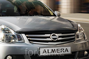 Дефлектор капота SIM для Almera , 2013-, темные, на 4 двери