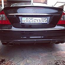 Карбоновый диффузор на задний бампер W211 AMG 2