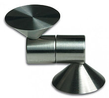 Мебельная петля "Conus" из нержавеющей стали. Для стеклянных витрин.