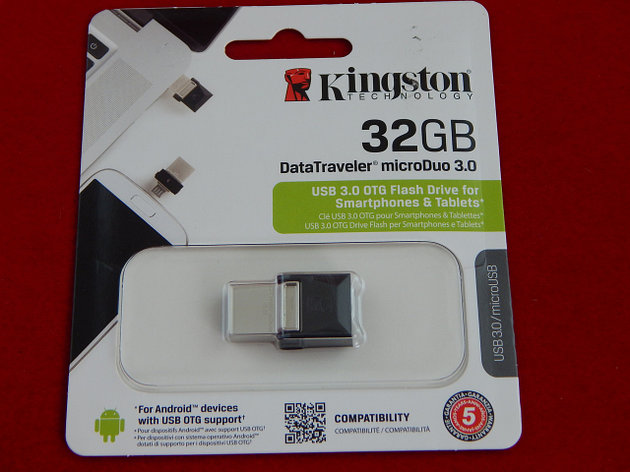USB/OTG Флеш 32GB 3.0 Kingston, метал, фото 2